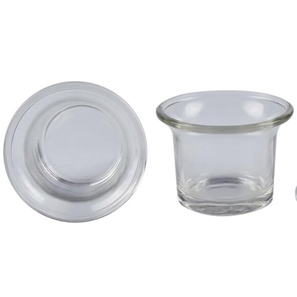 Clear Glass Tealight Candle Holders, Set of 4 - Picture 1 of 2